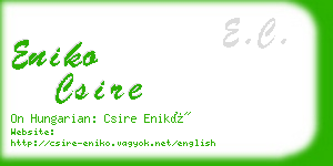 eniko csire business card